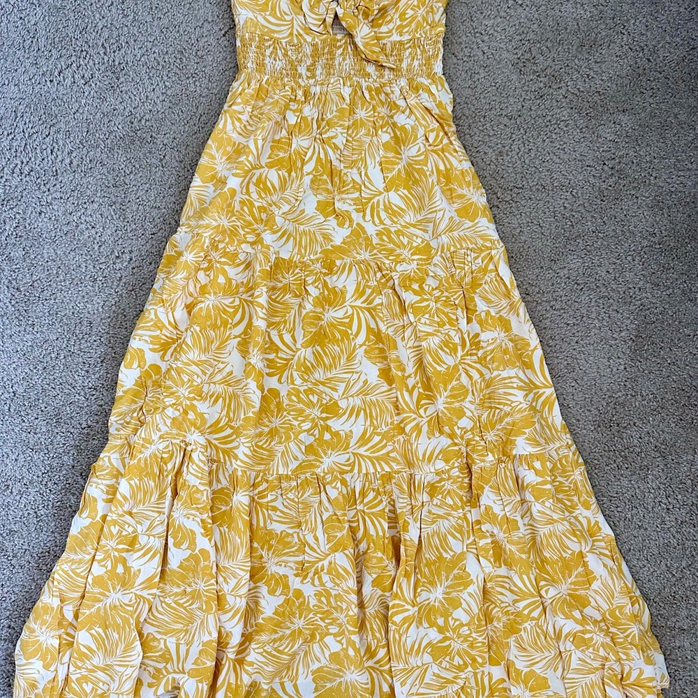 Yellow Floral Maxi Dress